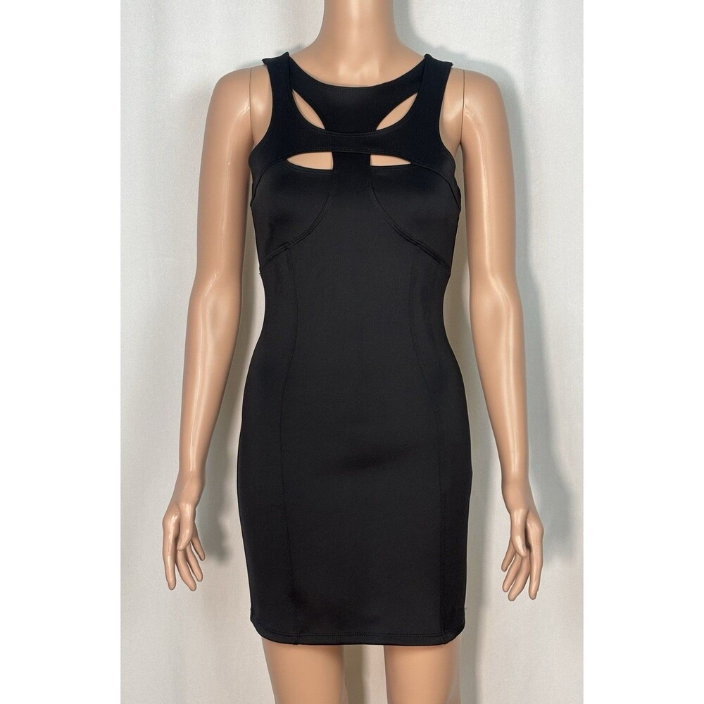 ASOS Black Cutout Bodycon Mini Dress Women’s Size 6 Open Back Clubwear Party
